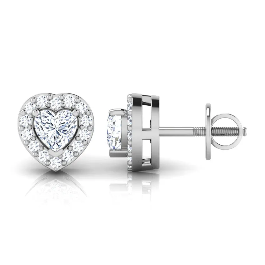 Forever Heart Diamond Studs Earring