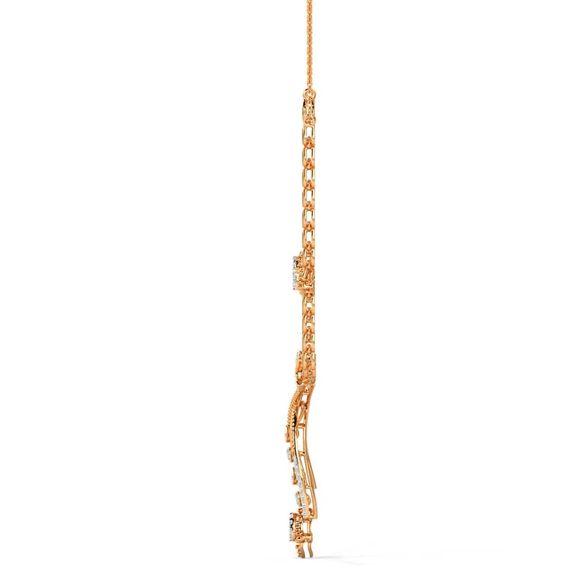 Sylvena Drop Diamond Necklace