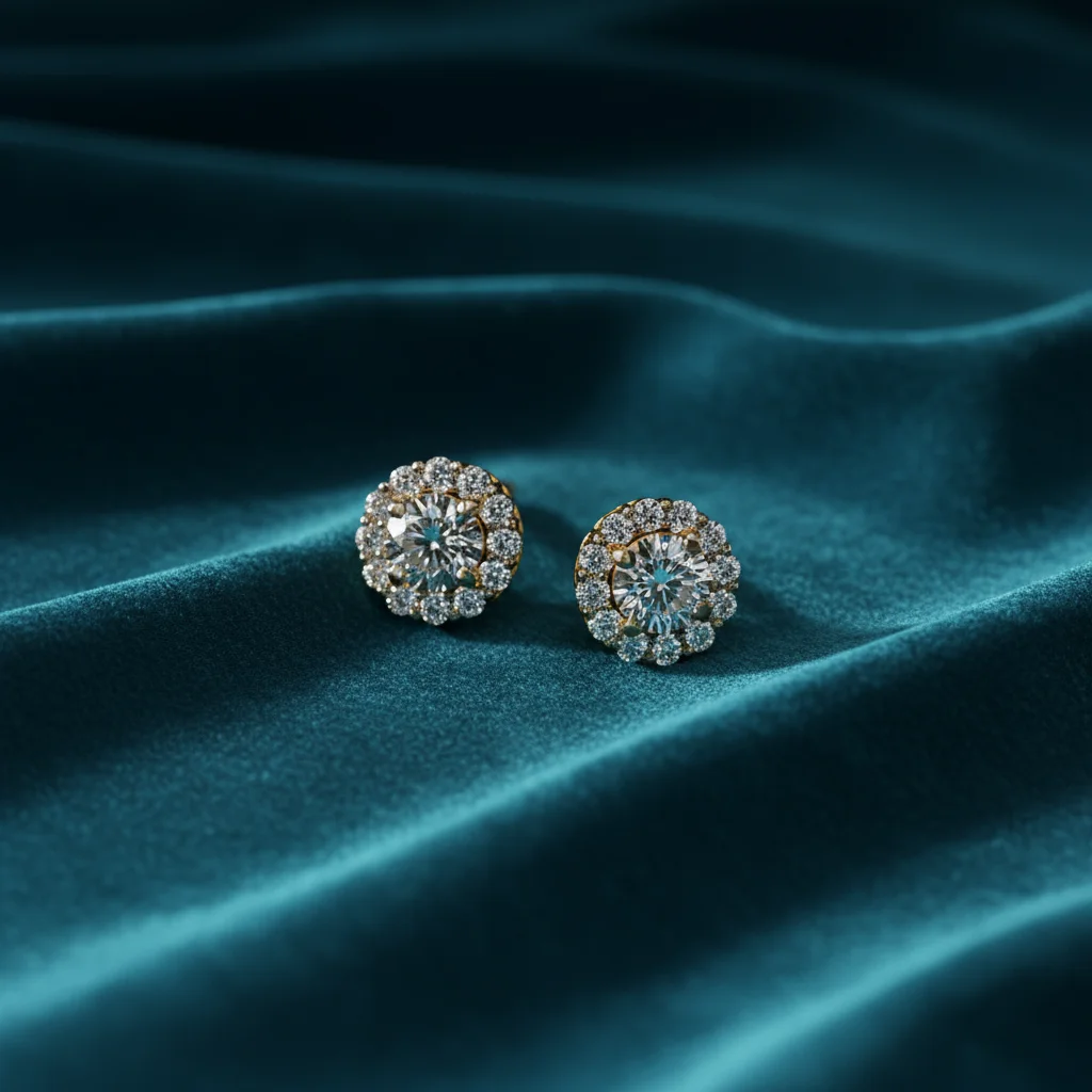 Helia Halo Diamond Studs