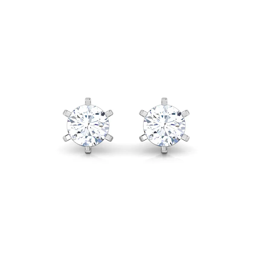 Modern Flat-Prong Solitaires Earring