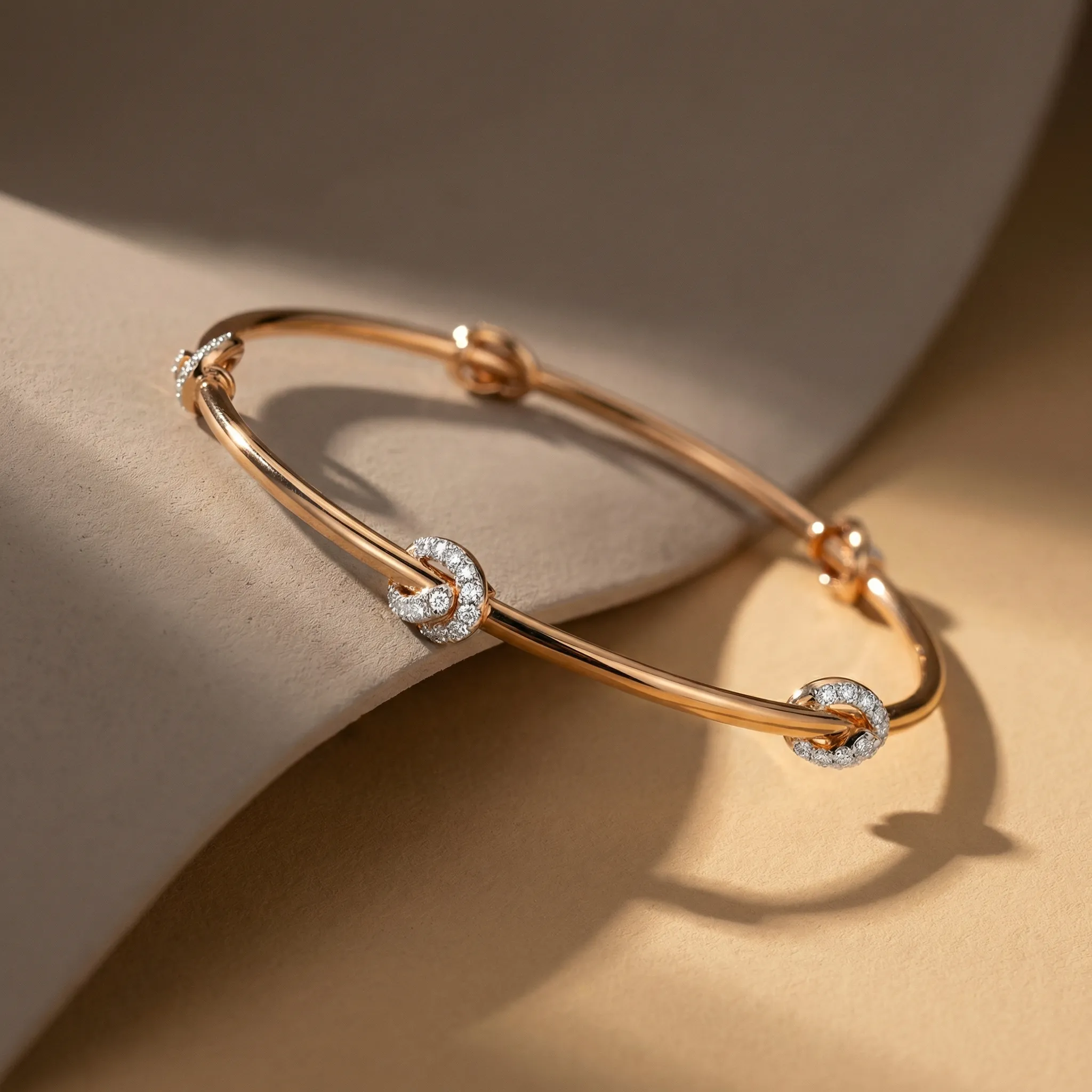 Unity Knot Diamond Bangle