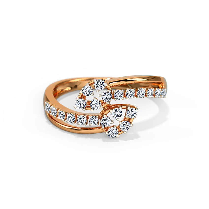 Twin Heart Diamond Ring