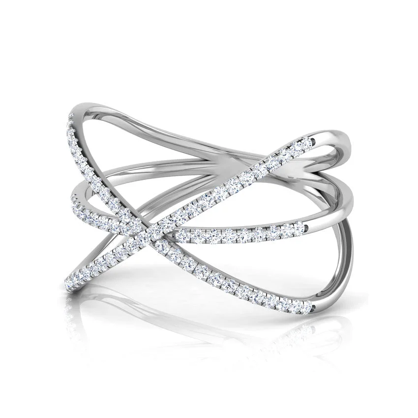 Luminous Crossover Diamond Ring