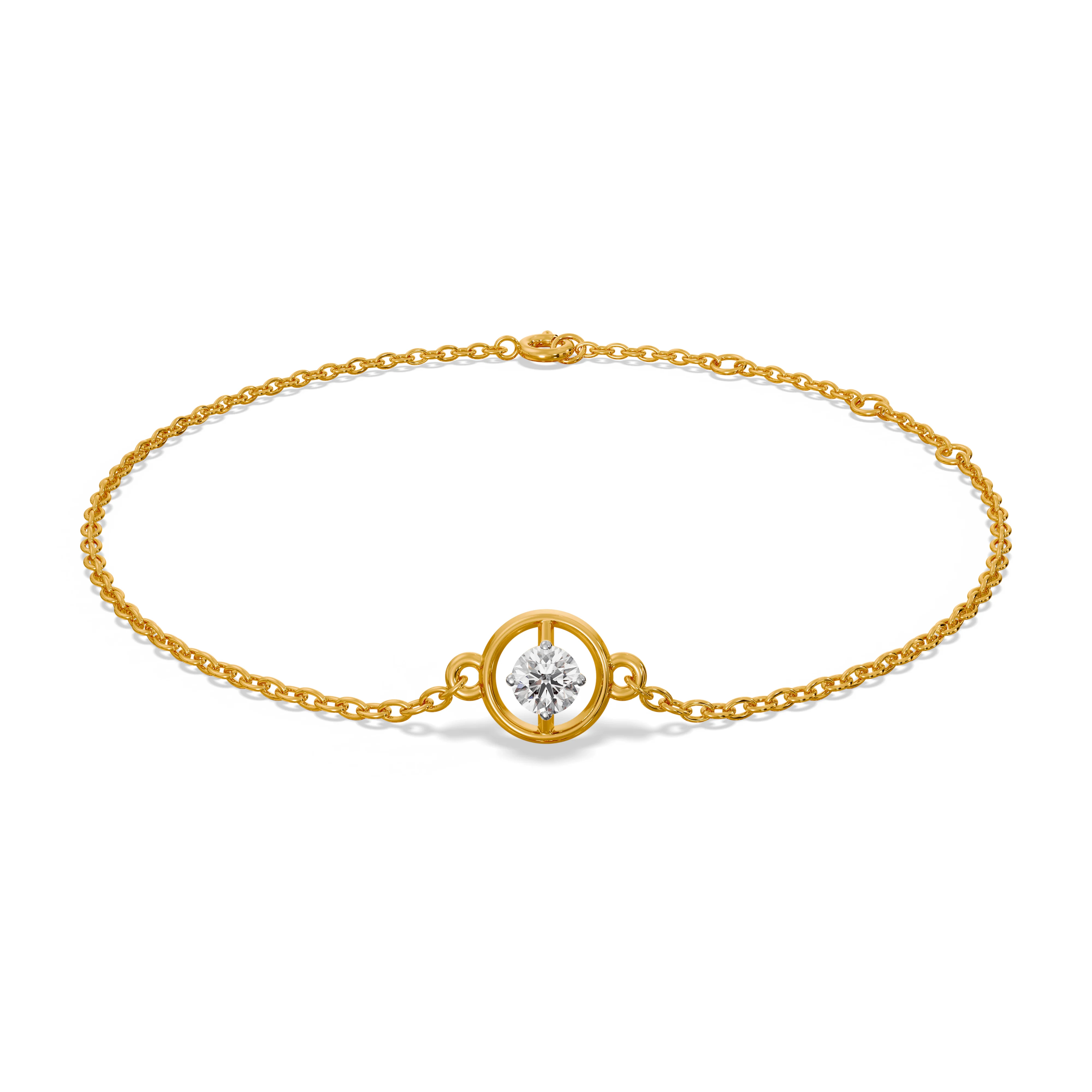 Halo Solitaire Diamond Bracelet