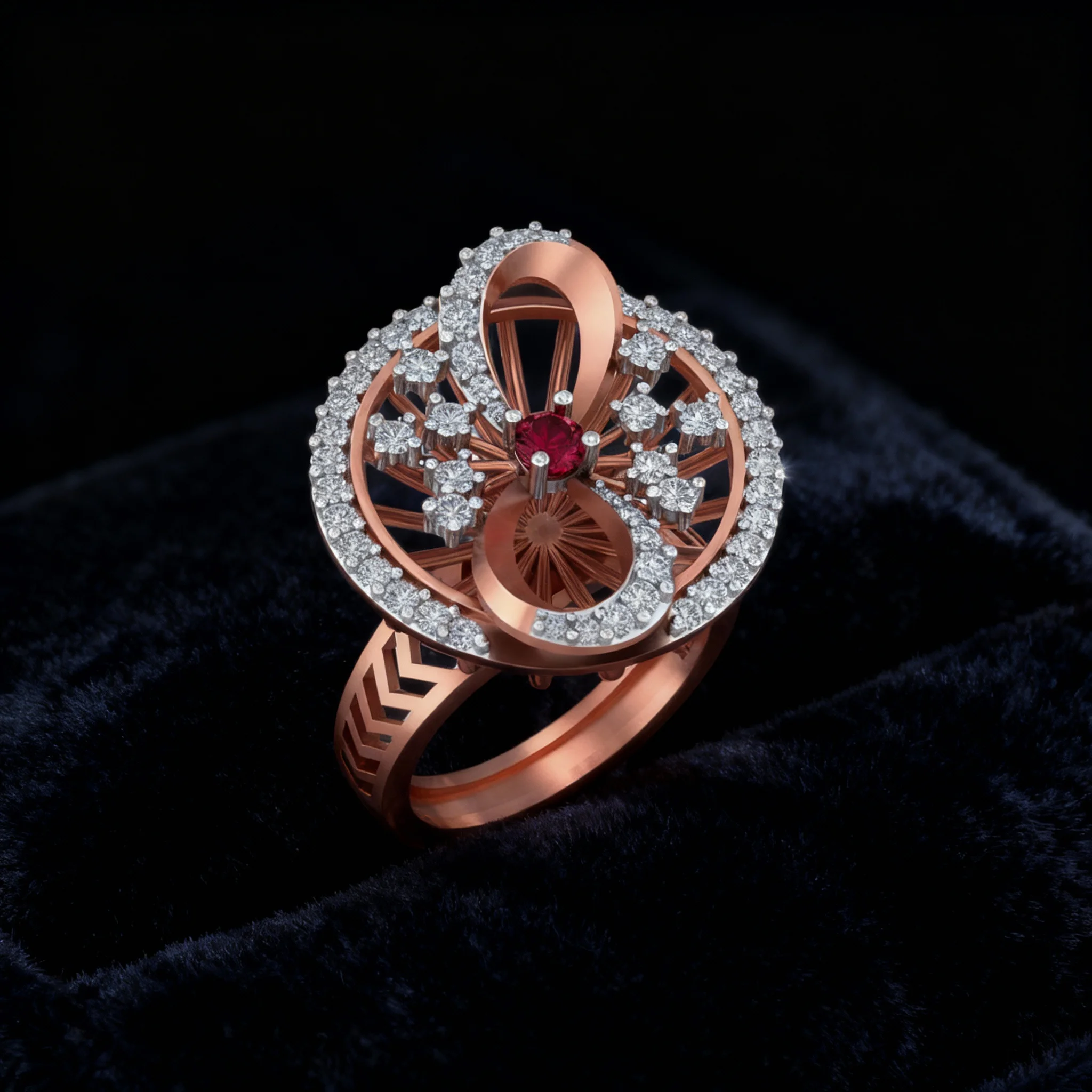 Solara Ruby Diamond Ring