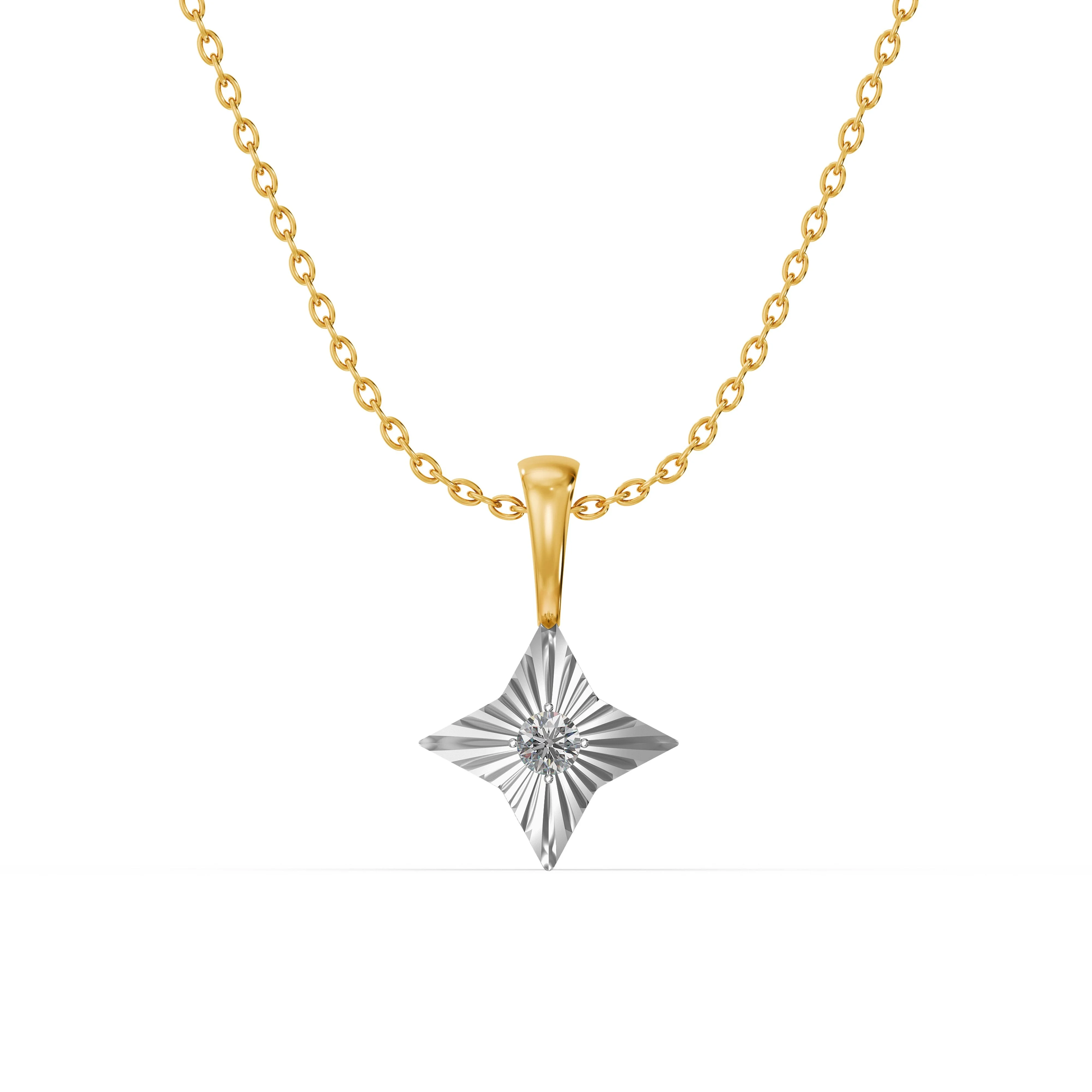 Radiant Star Diamond Pendant
