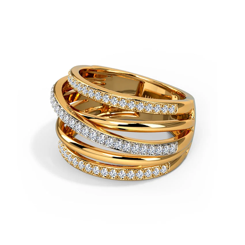 Luxe Wave Diamond Ring