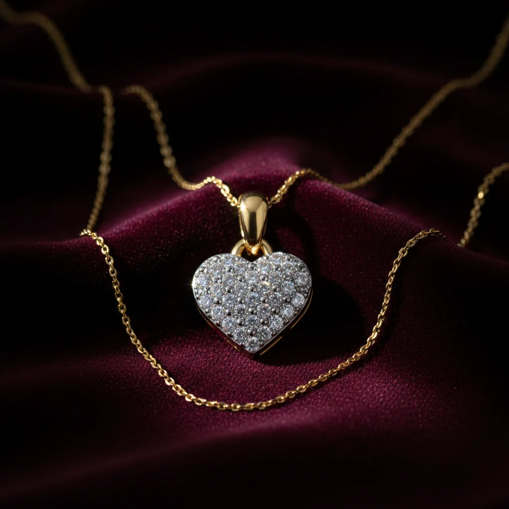 The Amora Pavé Diamond Heart Pendant
