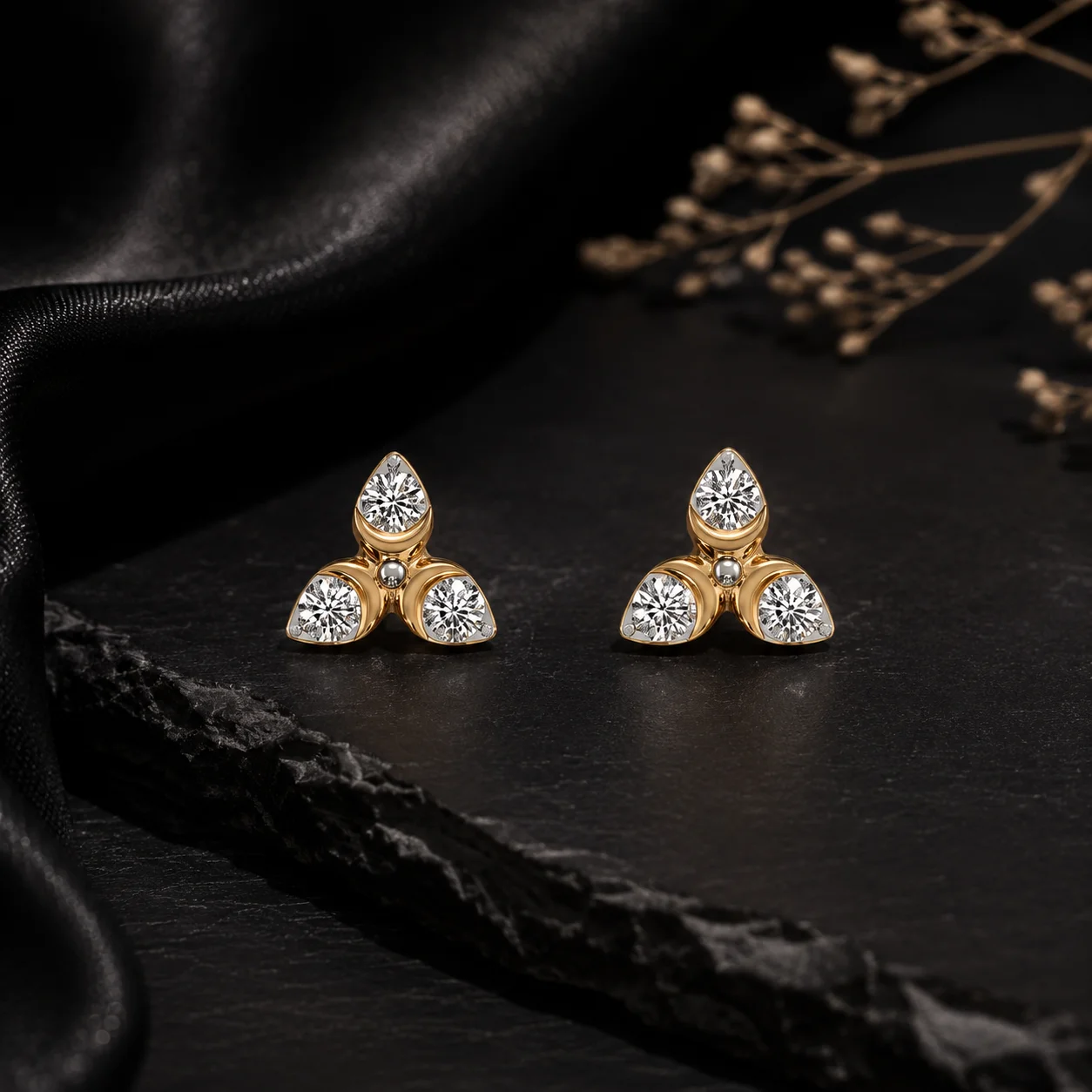 TriGlow Diamond Studs
