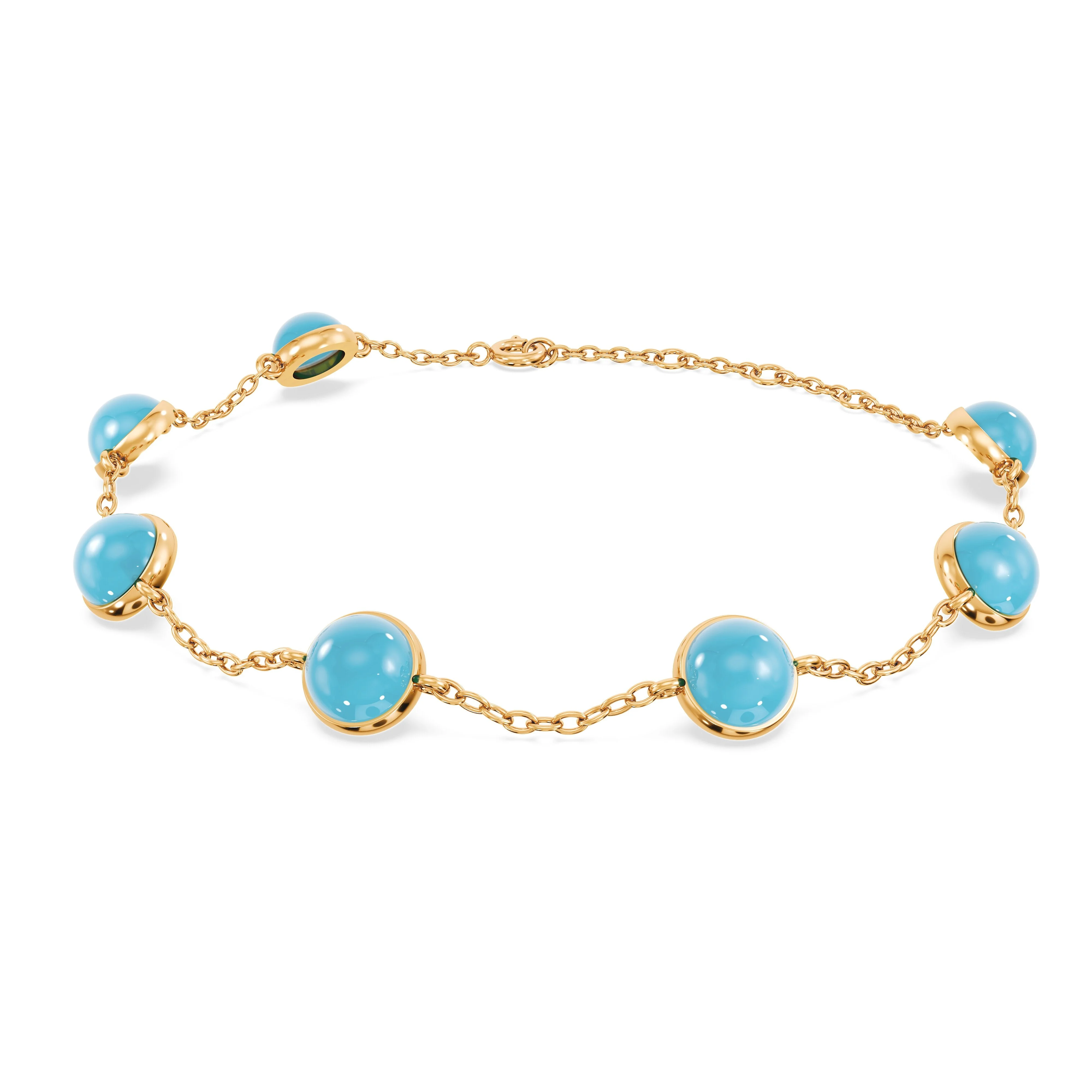 Azure Bead Gemstone Bracelet