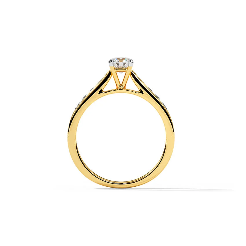 Radiant Accent Solitaire Ring