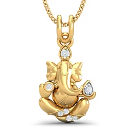 Divine Ganesha Diamond Pendant
