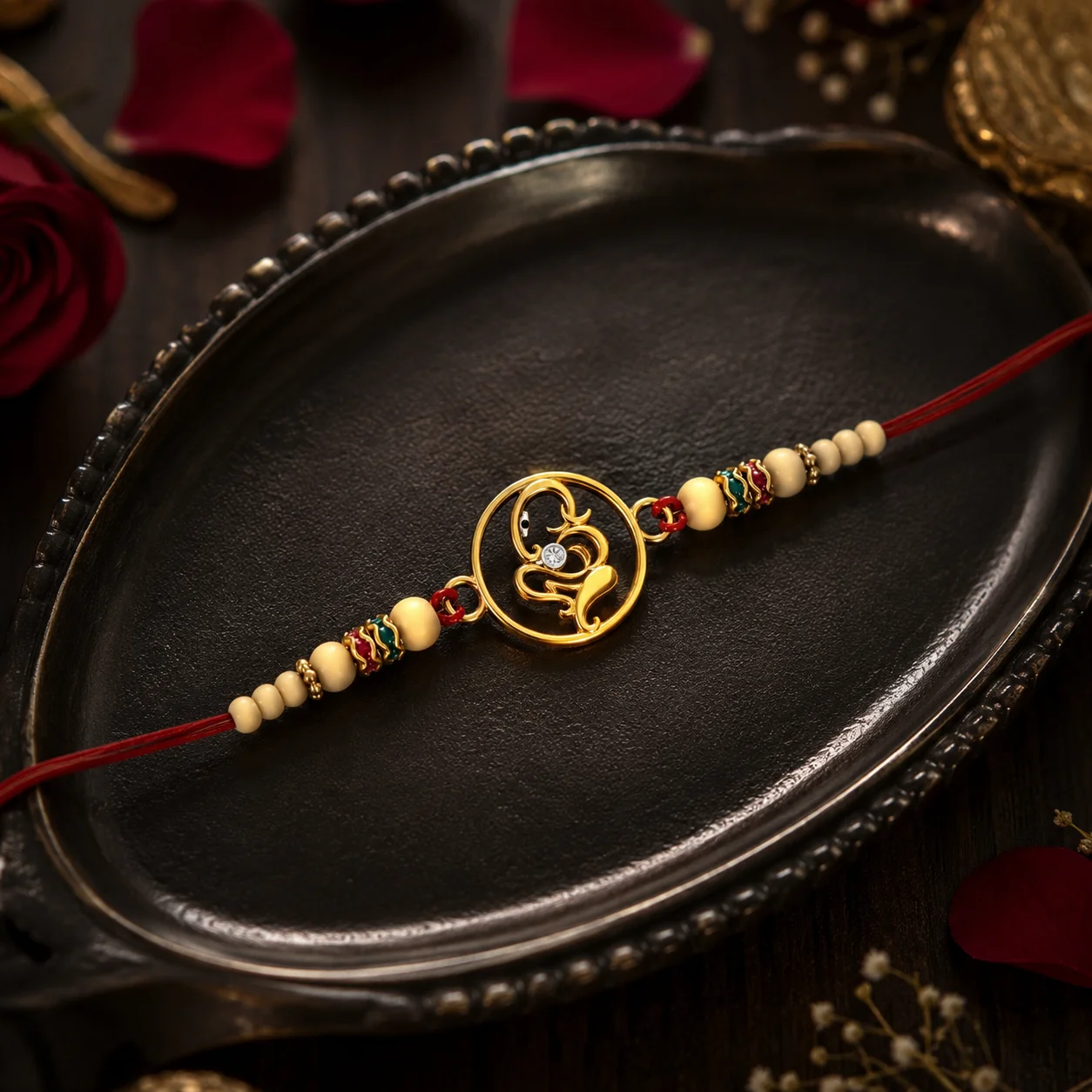 Ganpati Grace Diamond Rakhi