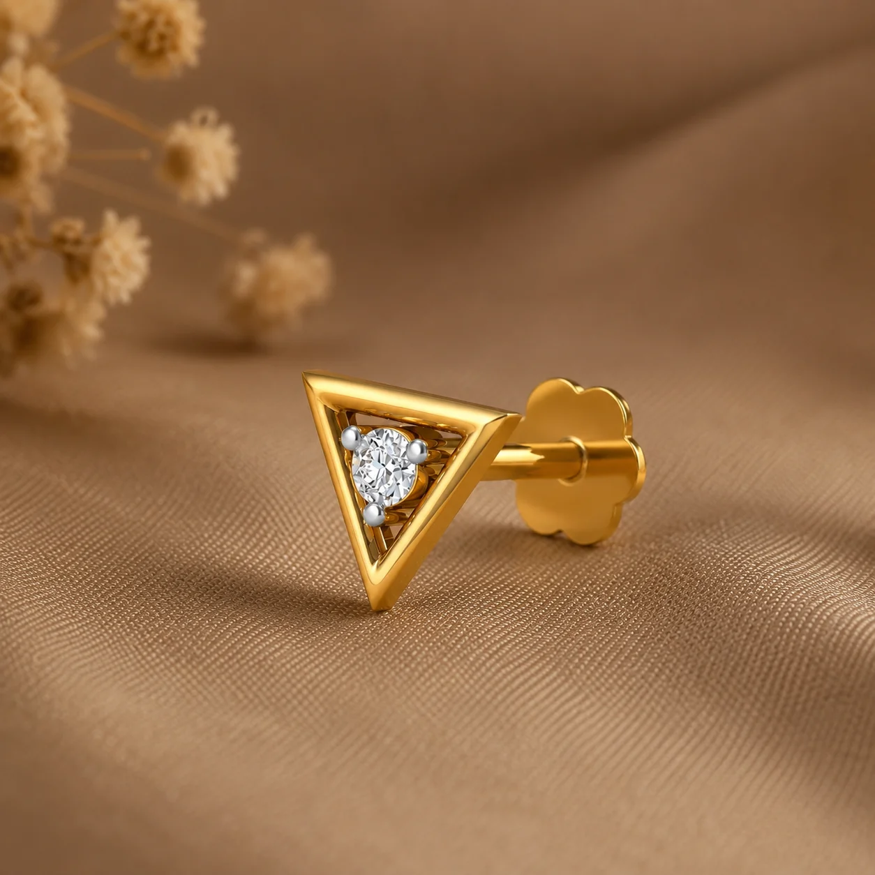 Trinity Prism Nose Pin