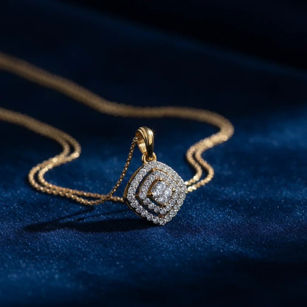 Aura Geometric Diamond Pendant