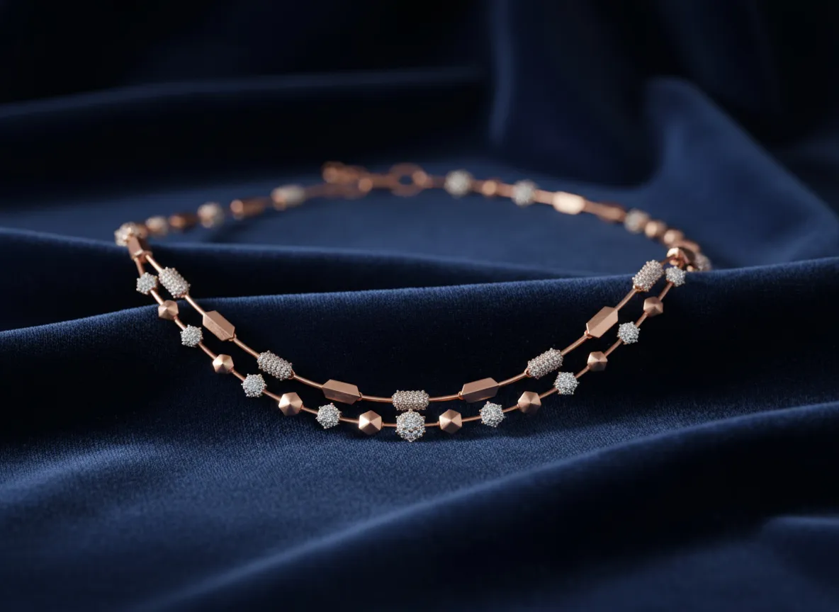Aurora Facet Diamond Layered Necklace