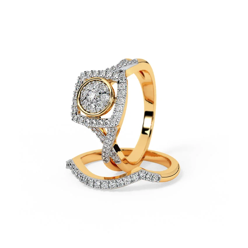 Signature Halo Diamond Ring Set
