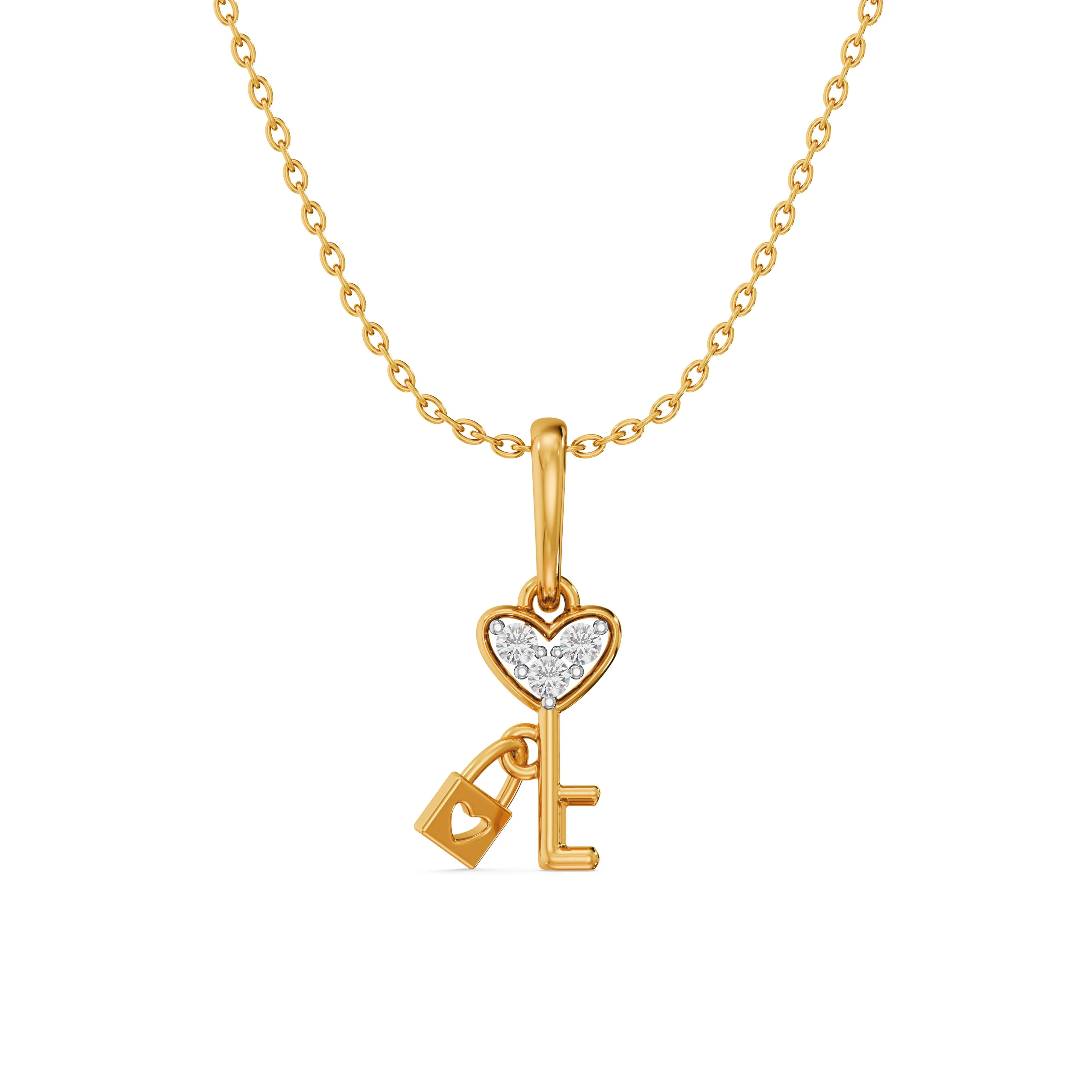 Love Lock Diamond Pendant