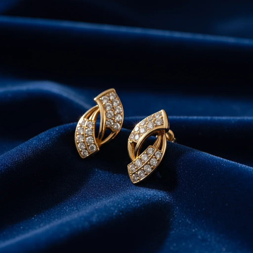 Interlocking Cascade Diamond Earrings